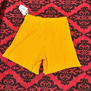 Simon Miller Yellow High Waist Knit Shorts
